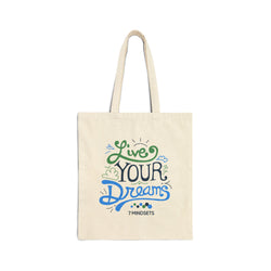 Live Your Dreams Cotton Canvas Tote Bag