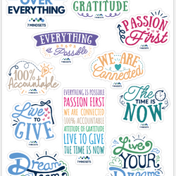 7 Mindsets Sticker Sheet