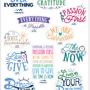 7 Mindsets Sticker Sheet