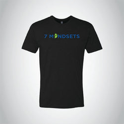 7 Mindsets Logo T-Shirt in Black (Solid Back)
