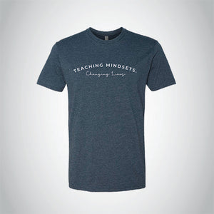 Teaching Mindsets–Changing Lives T-Shirt in Midnight Navy