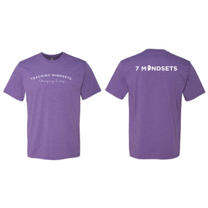 Teaching Mindsets–Changing Lives T-Shirt in Purple Rush